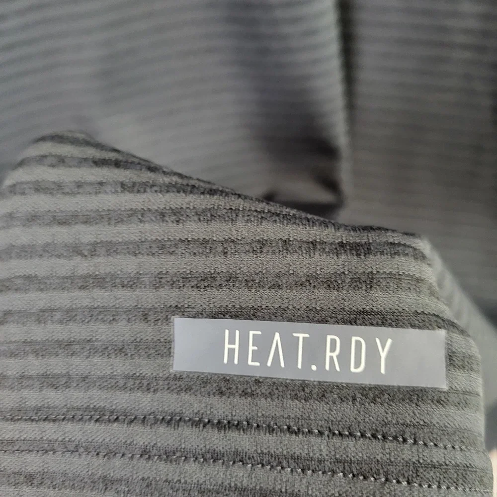 Adidas HEAT.RDY Polo Shirt Mens 2XL Gray‎ Striped Primegreen Golf Performance